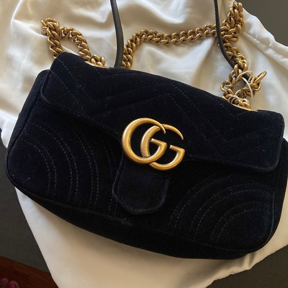 GG MARMONT VELVET MINI BAG 💯 Authentic - Picture 6 of 9